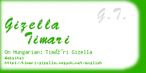 gizella timari business card